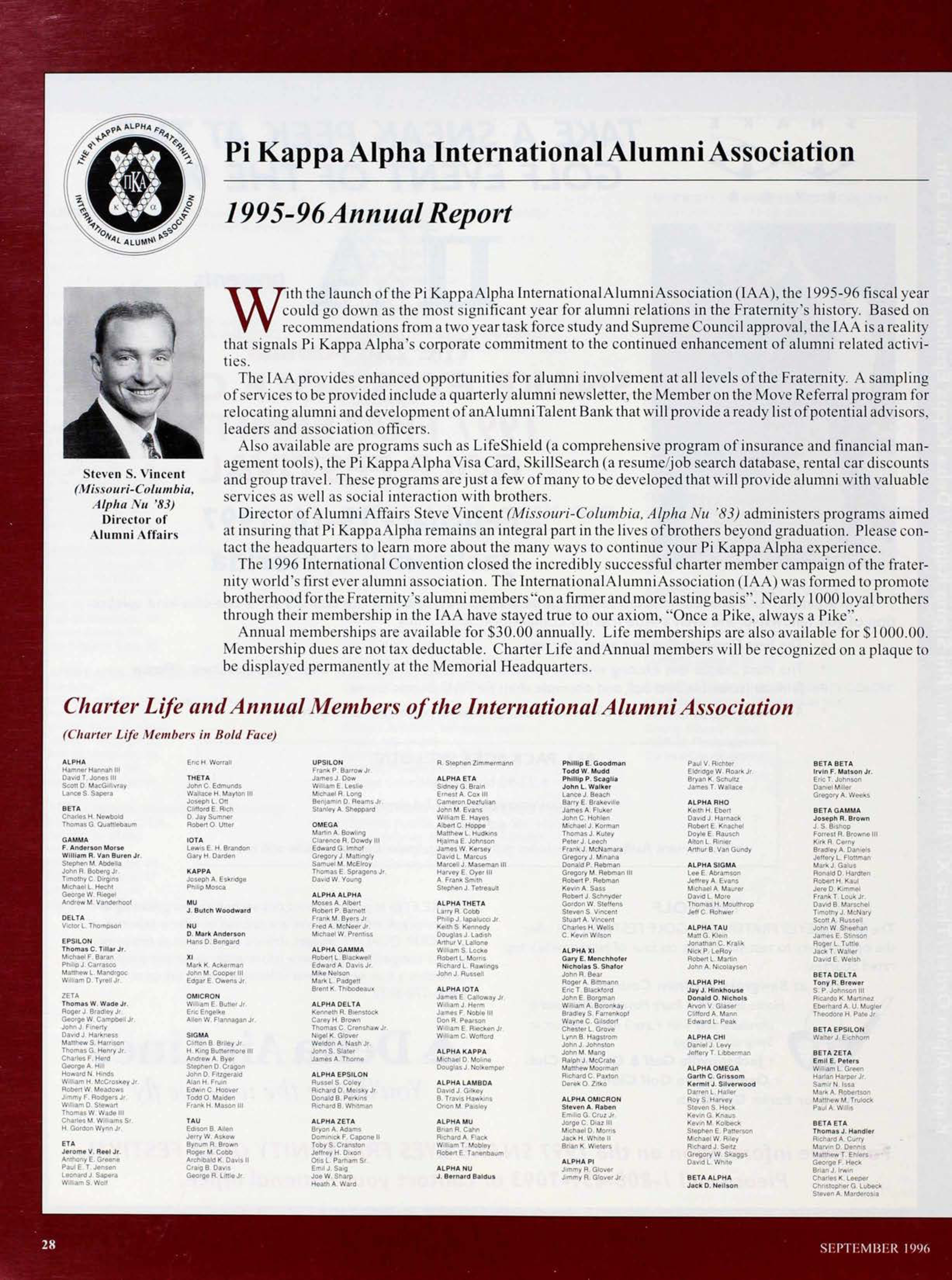 Charter Life and Annual Members of the International Alumni Association
